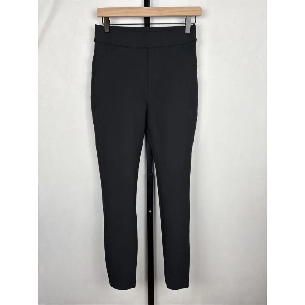 Spanx The Perfect Pant Ankle Sz Small Tall Back Seam Black Ponte Pull On Stretch - Picture 3 of 11